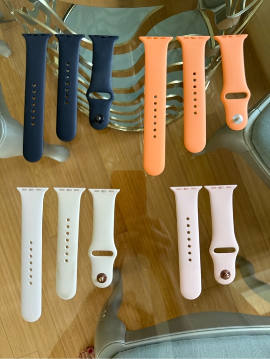 Apple Accessories - Apple Silicone Watch Bands in Navy, Coral, White, and Pink